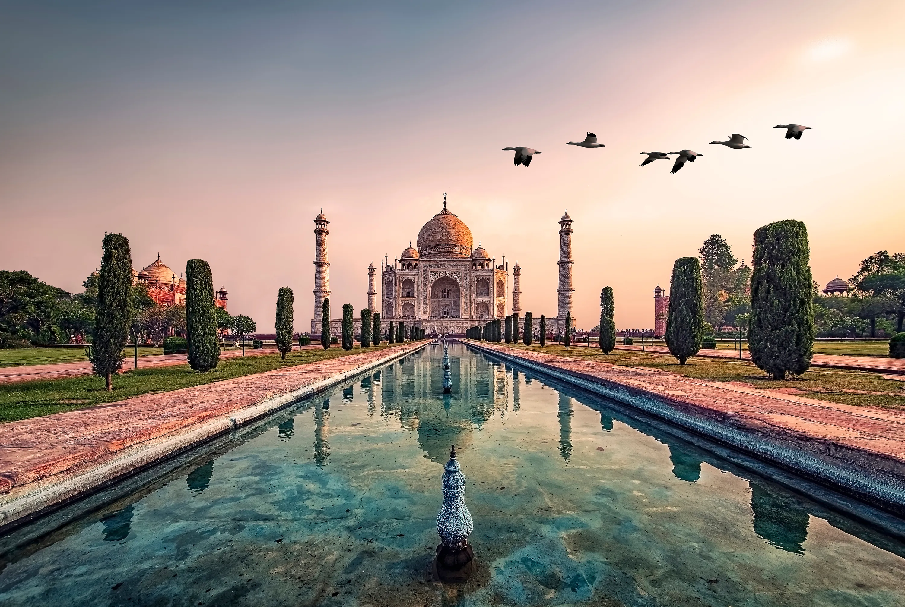 Taj Mahal at sunrise