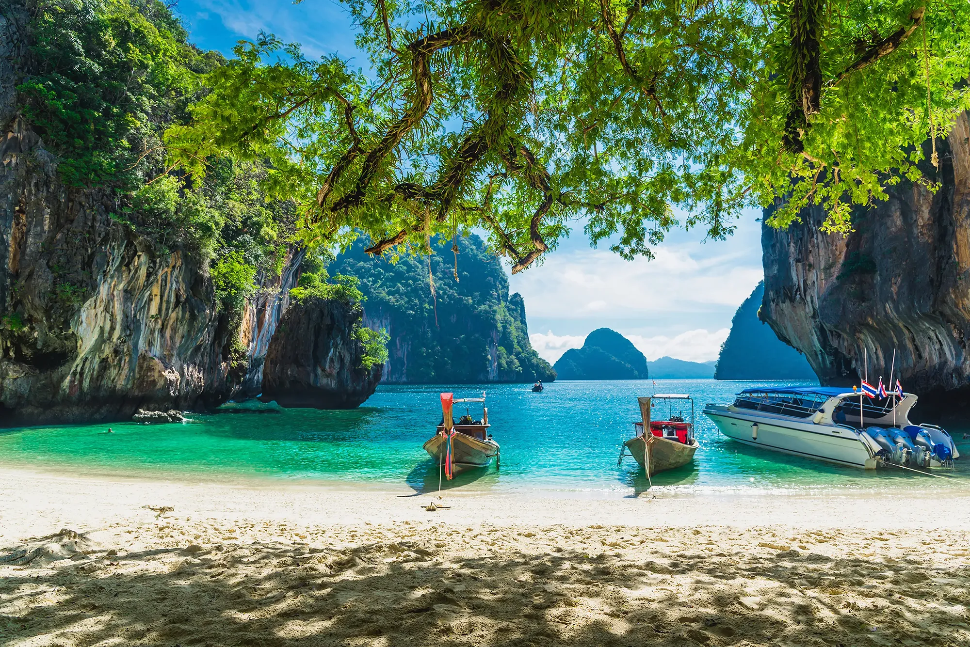 Family on a beach in Thailand