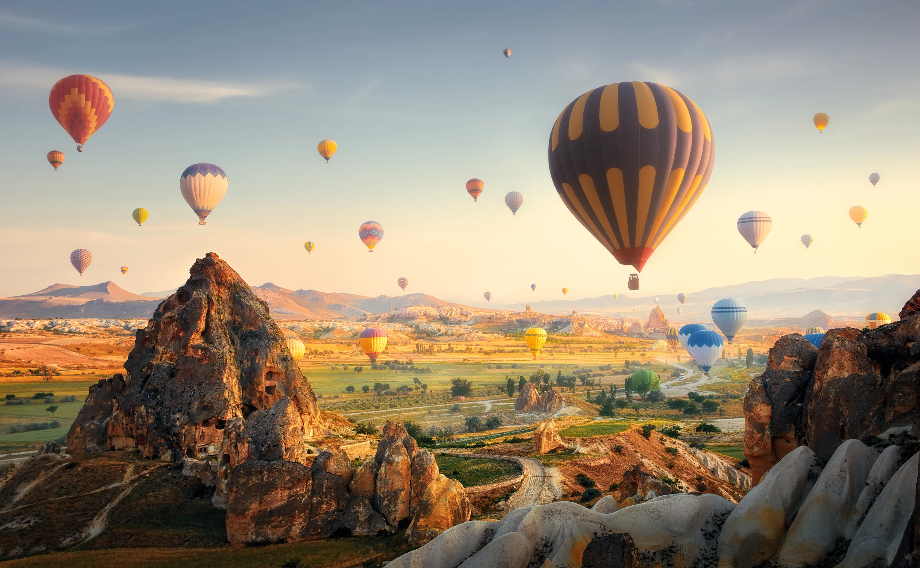Hot air balloons over Cappadocia